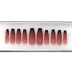 Press On Nails Long Coffin Shape "Smoke Somethin"